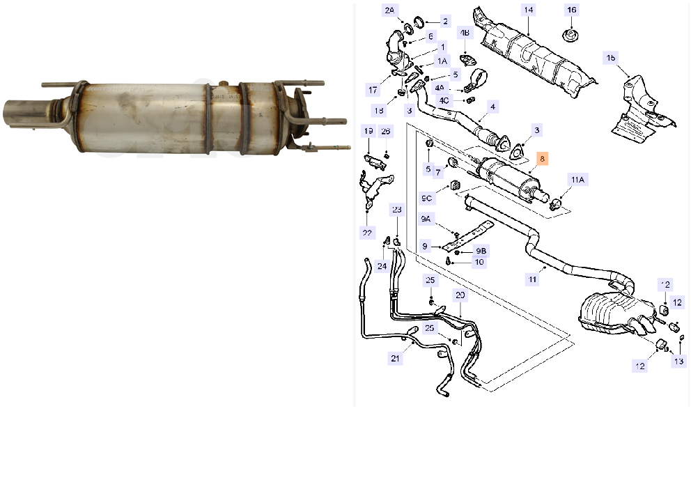 DPF filter Opel/Saab/Fiat, 55563183, 55563184,  55564448, 5850177